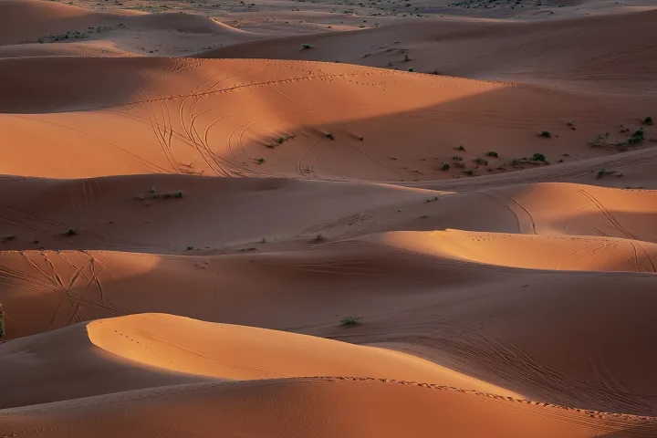Erg Chebbi sand dunes near Merzouga, not Agafay
