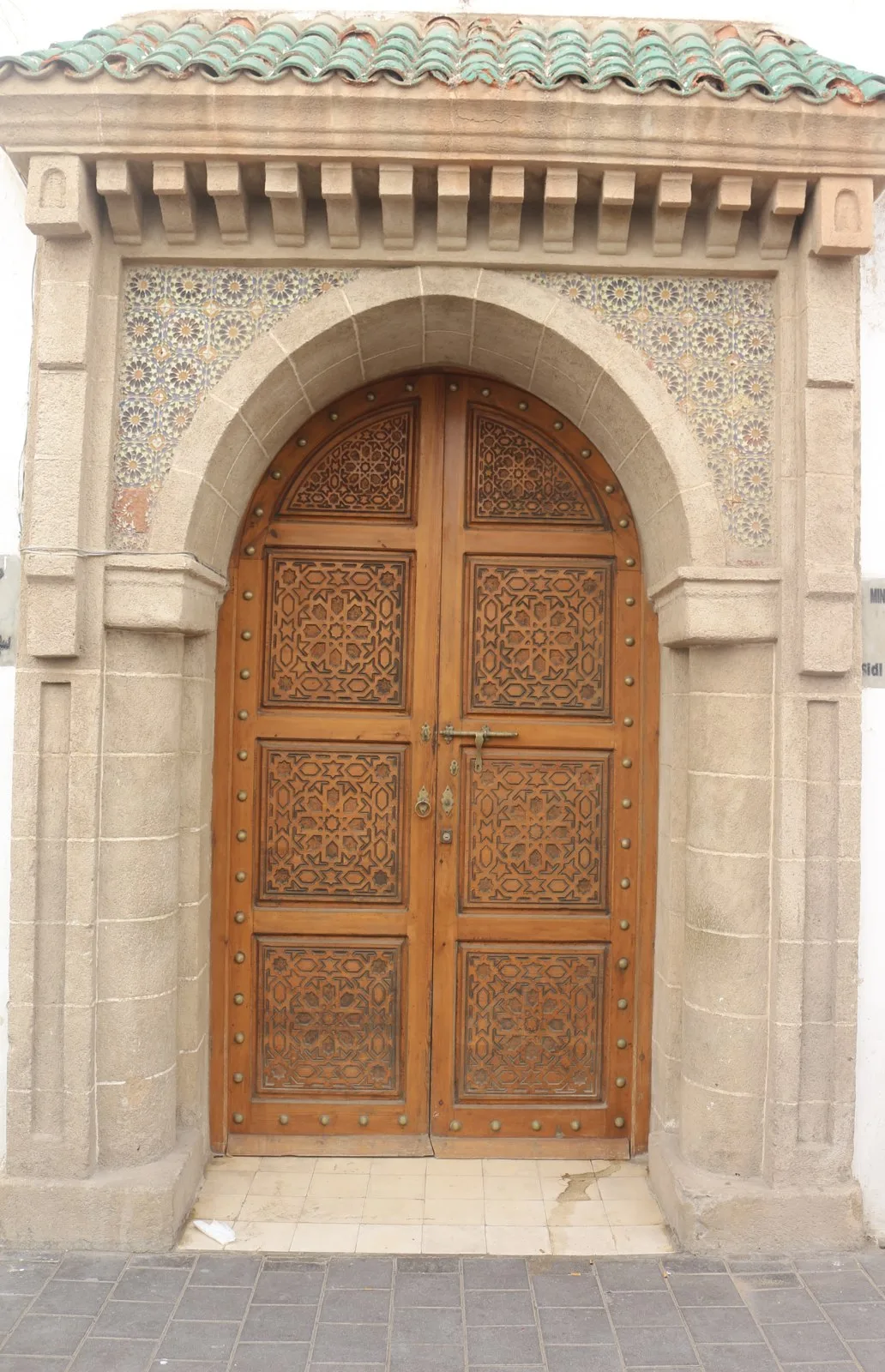 Decorated doorway in Essaouira; a destination photograph