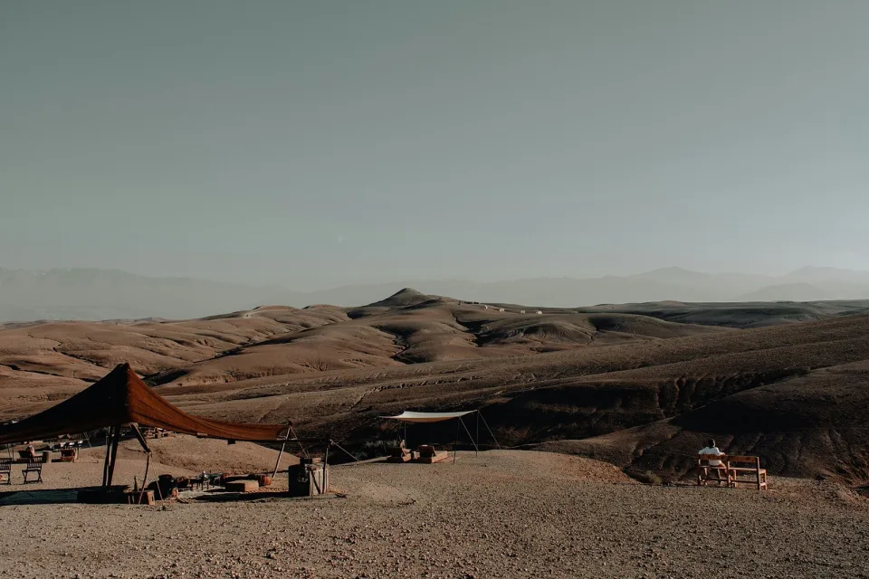 Agafay Sunset Dinner from Marrakech with Private Transfers in Marrakech → Agafay
