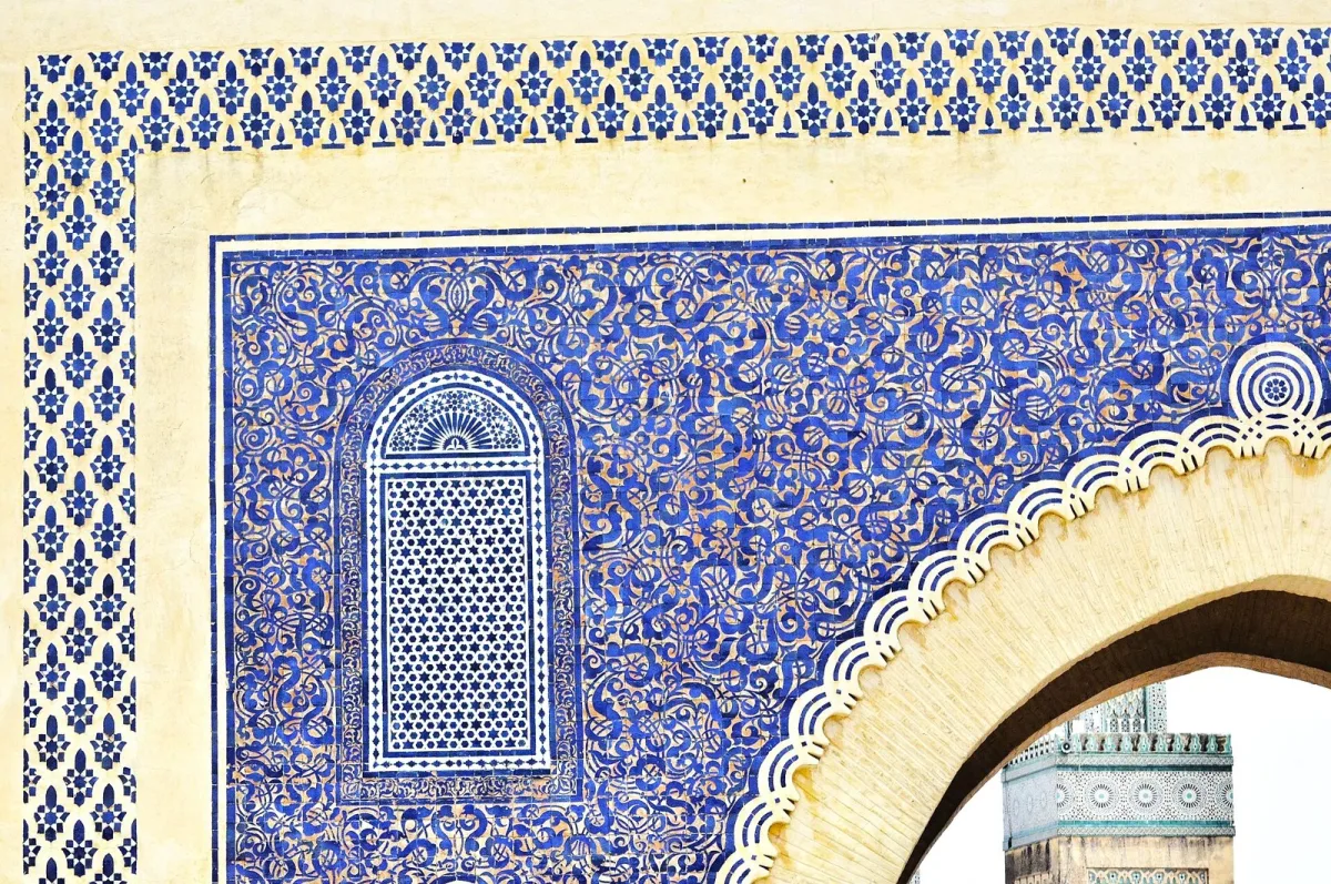 Architectural details of Bab Boujloud, Fes