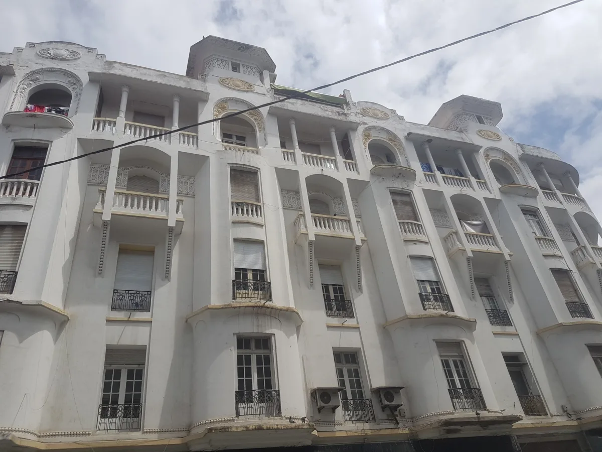 Art Deco façade on Rue Chaouia, Casablanca