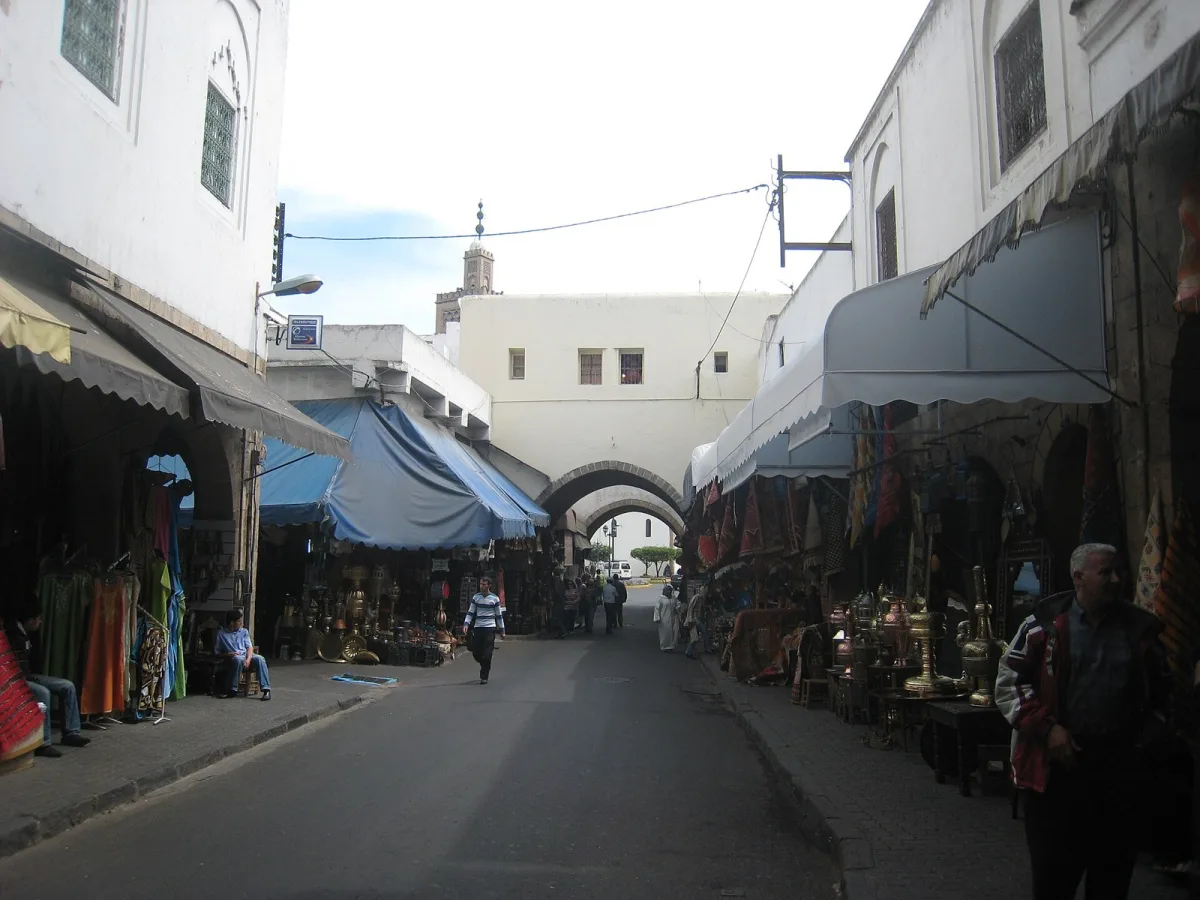 Habous neighbourhood streets and arches, Casablanca