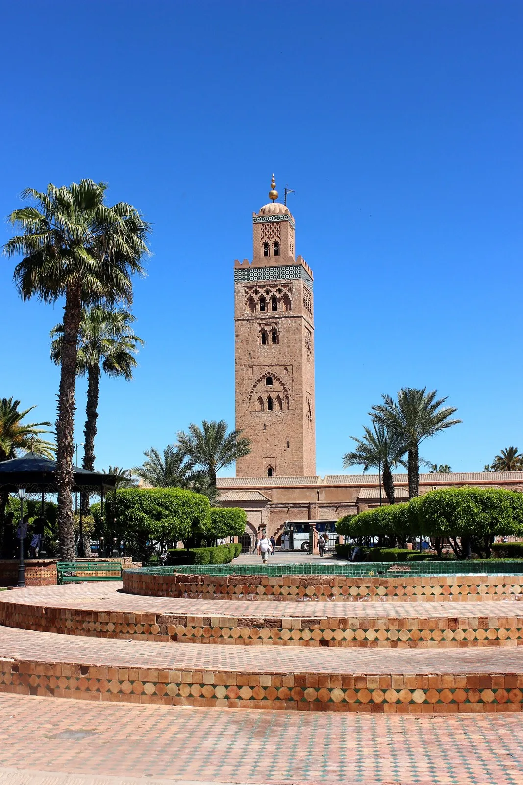 Koutoubia minaret seen from the public gardens, Marrakech