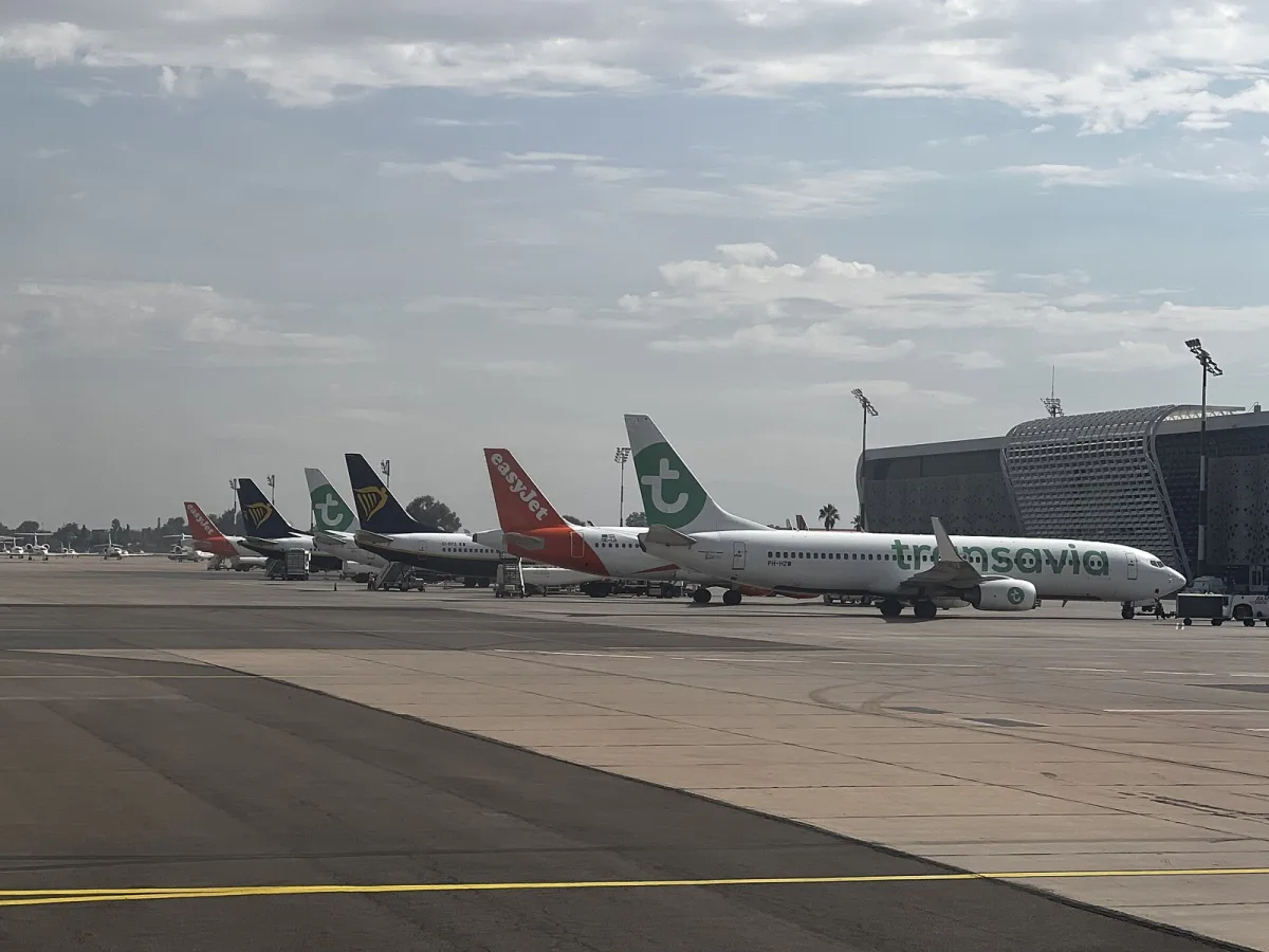 Aircraft at Marrakech Menara Airport