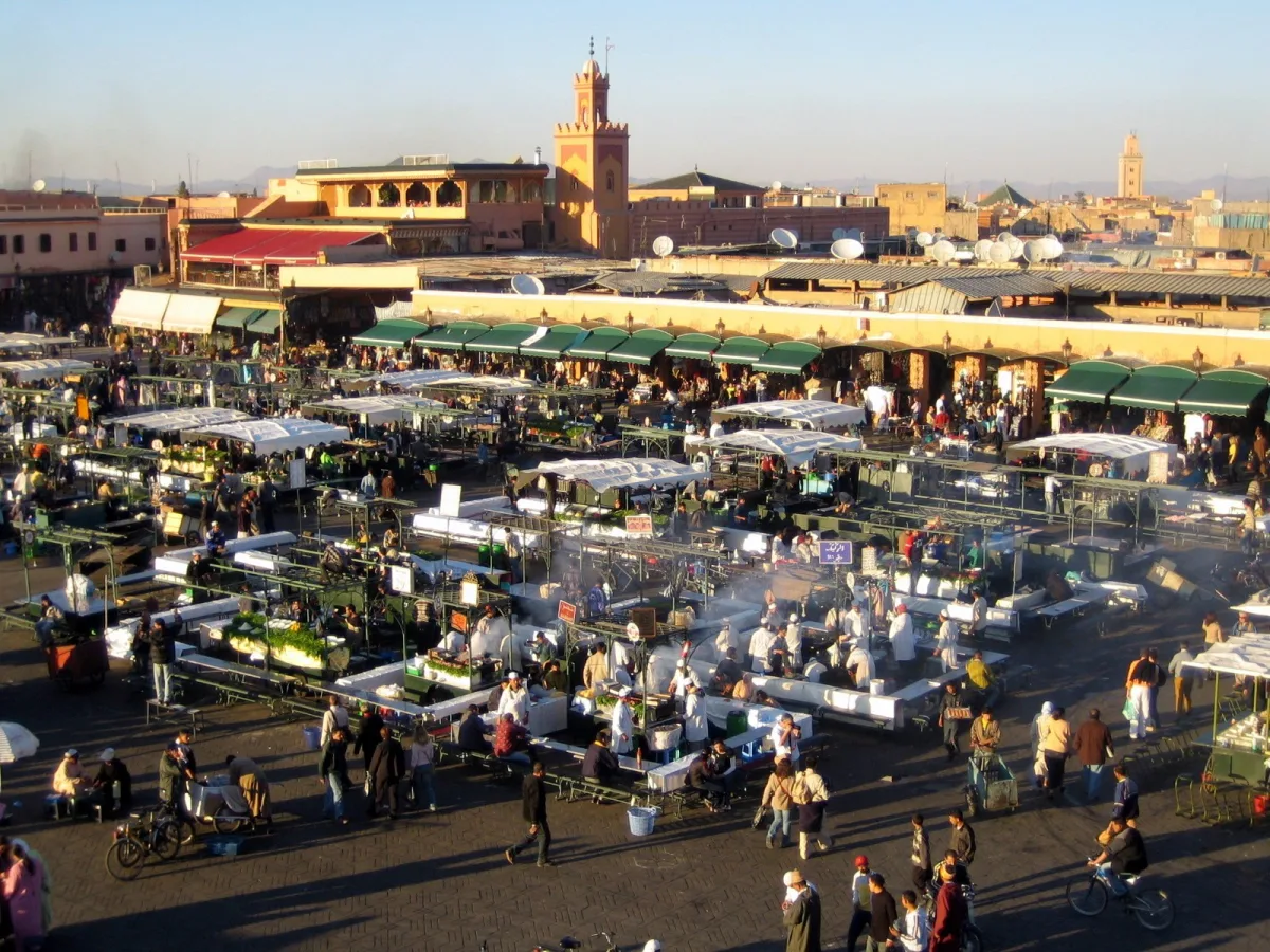 Food stalls on Jemaa el-Fna, Marrakech