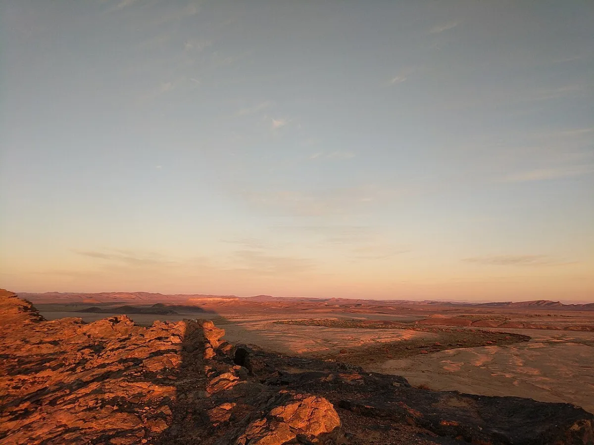 Desert landscape around Merzouga