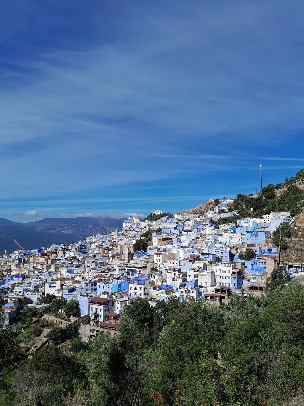 Blue City panorama in Chefchaouen