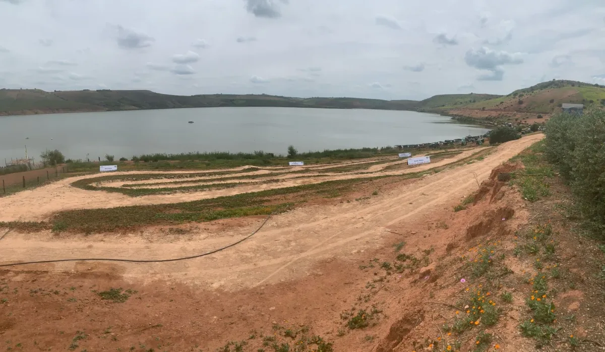 The Bike Park and Oued El Maleh lake setting.