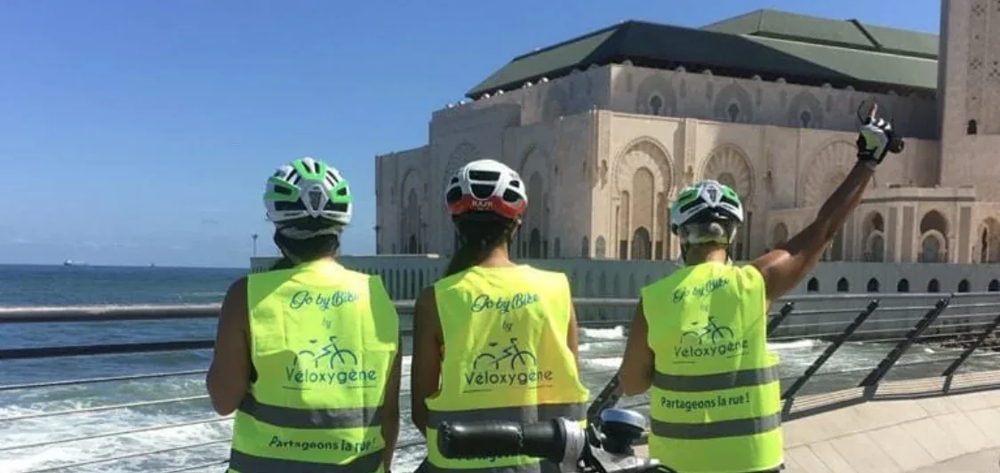 The partner’s cycling activities in Casablanca; route stops depend on your programme.
